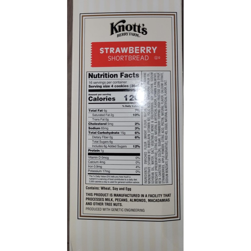 Knotts Berry Farm Strawberry Shortbread Cookies 2 Pack bundle 16