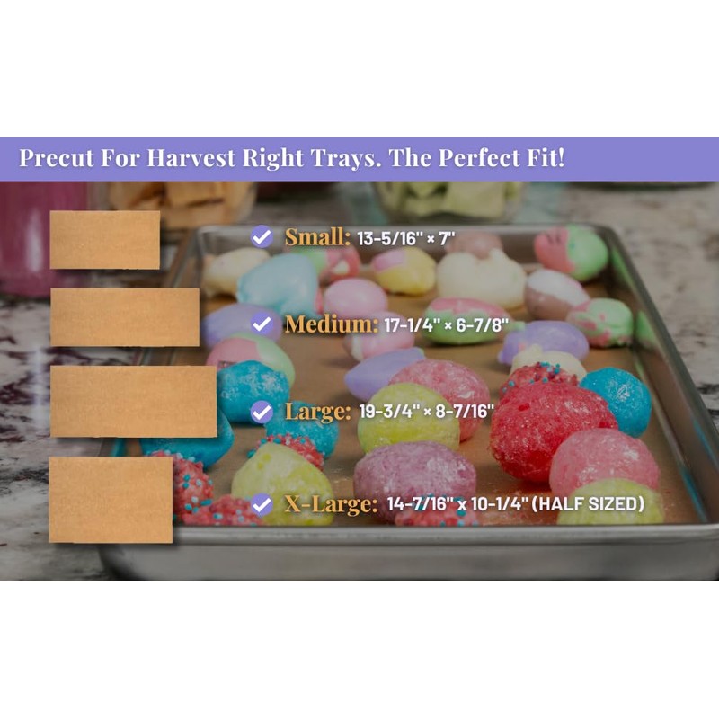 Crunch Co. 300 pack Parchment Paper For Harvest Right Freeze