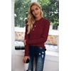 Breampot Women Cable Knit Jumper Casual Basic Long Sleeve Pullover