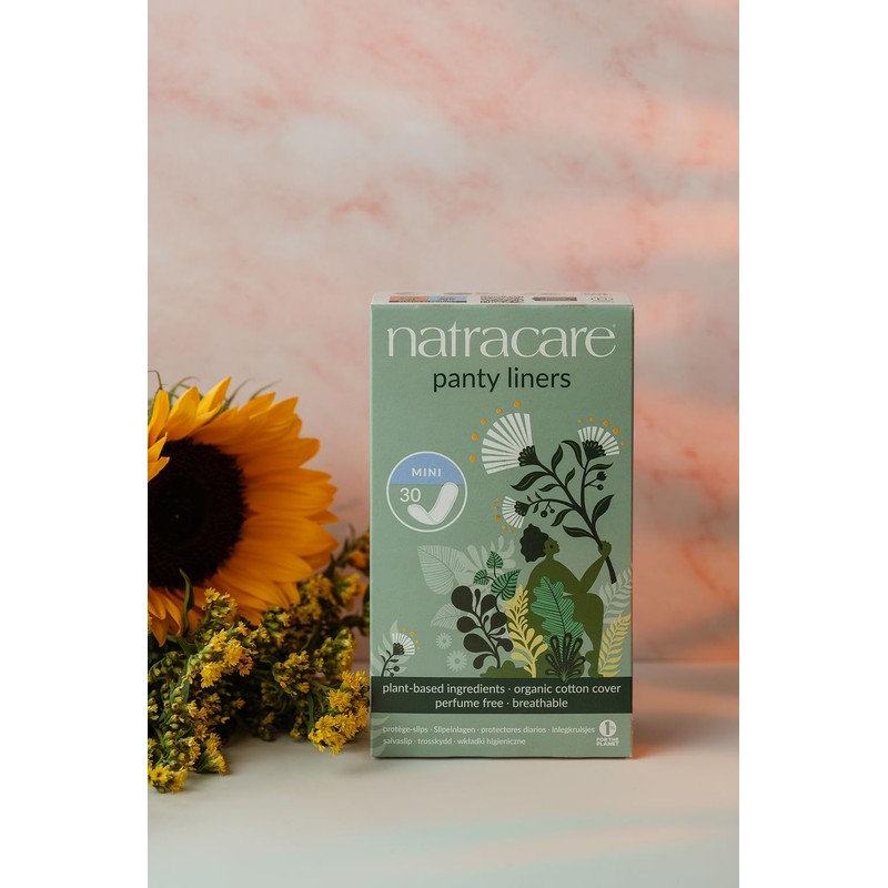 Natracare Natural Organic Mini Panty Liners, Made with Certified Organic
