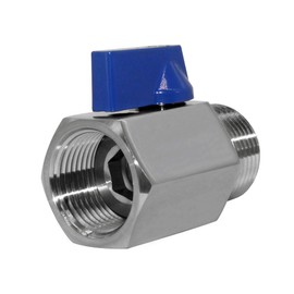 Beduan Stainless Steel 3/4 Garden Hose Female to 3/4 NPT Male Thread Shut Off Ball Valve Pipe Fitting GHT Adapter Heavy Duty Connector