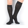 Y2Y2 3 Pairs Men's Knee-High Dress Socks/Black x3 / Shoe