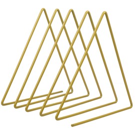 Operitacx Metal Vinyl Record Holder with Compartments, Robust Album Stand for Records, Stylish Organiser for Office and Home, Golden Iron Art for Space Saving Storage