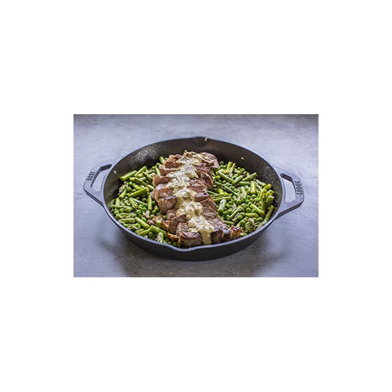 Lodge 12 Inch Pre-Seasoned Cast Iron Skillet - Dual Assist
