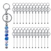 24 Pcs Beadable Keychain Bars Bulk DIY Keychain Making Kit