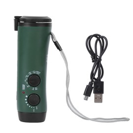 Plastic Outdoor Hand Crank Multifunction Flashlight Radio Emergency LED Torch Mobile Phone ChargingGreen
