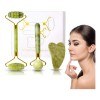 Rodillo De Cuarzo Rosa Guasha Belleza Facial Masaje Jade