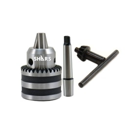 Shars 3/16"-3/4" 3JT Heavy Duty Sleeve Bearing Key Keyed Drill Chuck & MT2 Arbor Shank 202-5006+1322 New [6
