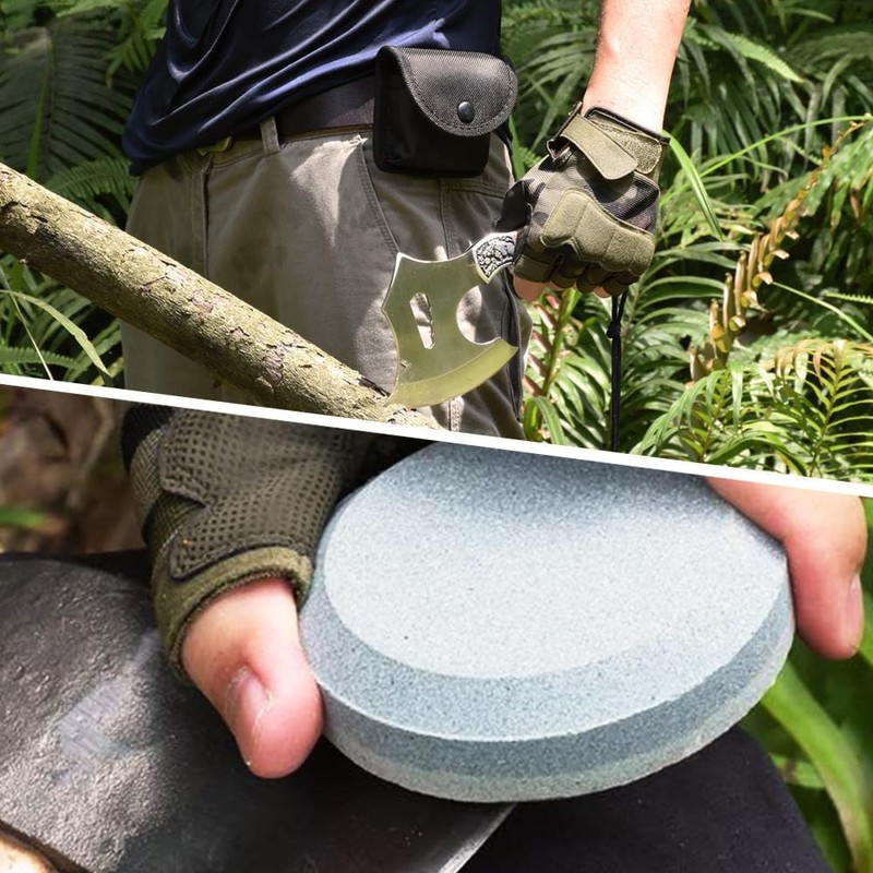 Multi-Purpose Axe Sharpening Stone, 1Pc Round Axe Sharpening Stone, Dual