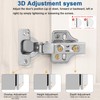12 Pcs Cabinet Hinges with 48 Screws, Full Overlay Concealed