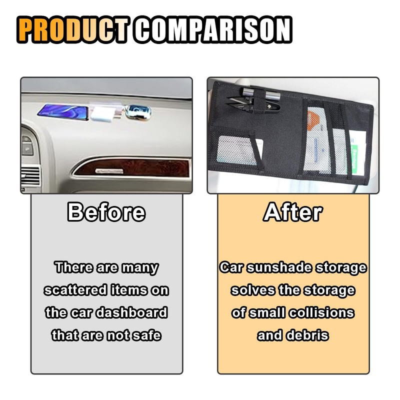Tactical Molle Car Sun Visor Organizer, Large Molle Visor Panel