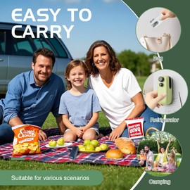 Mini Bag Sealer 2-in-1 Heat Seal Tool & Cutter Portable Magnetic USB Rechargeable Handheld Vacuum Food Sealer Easy-to-Use with Magnetic for Fresh Storage for Snacks/Fruits/Vegetables (Blue)