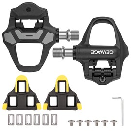 Road Bike Pedals- Ultralight Road Cycling Pedals Clipless Pedals with Cleats Set Compatible with SPD SL System