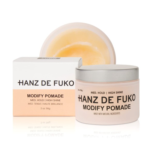 Hanz de Fuko Modify – Premium Men’s Hair Styling Pomade – Medium Hold, High Shine – Certified Organic Ingredients, 2 oz.
