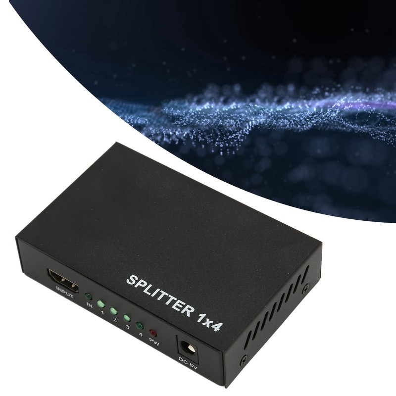 1x4 HD Multimedia Interface Splitter 1 in 4 Out 3D