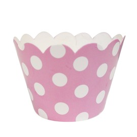 AllyDrew Standard Size Polka Dots Cupcake Wrappers (Set of 20), Pink