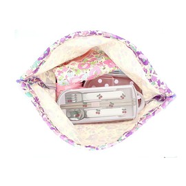 miwaki Cup Bag, Lunch Bag, Gymnastics Bag, Girls, Adults, Drawstring Bag, Lesson Bag, Elementary School, Kindergarten, Nursery, Simple, Handmade, Made in Japan, Korean Style, Striped, Dot, blue (pale)