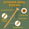 LIONMAX Deck Screws #14 x8 Inch, 100 PCS, Long Wood