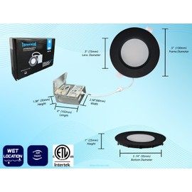 EnergyStar&cETL certificated,DOWNLIGHTS,recessed 4inch,Brightest 800lumens,Dim (3000K/1PACK)