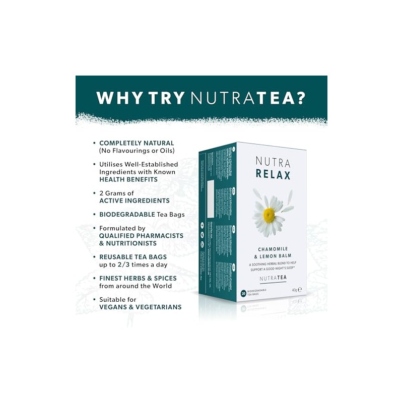 Nutra Tea Nutrarelax Dormir Ansiedad Calmante Aliviar Estrés Una Buena