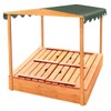 Badger Basket Cedar Sandbox for Kids with Canopy & Benches