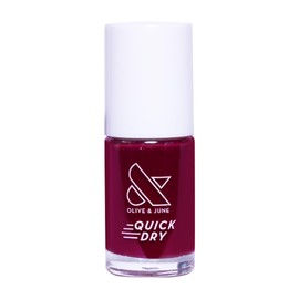 Olive & June Quick Dry Nail Polish | Fast-Drying, Smudgeproof Color | 15-free, Vegan, Cruelty-Free Formula | Lasts up to 5 Days | Salon-Quality Manicure, Pedicure at Home | Mulberry