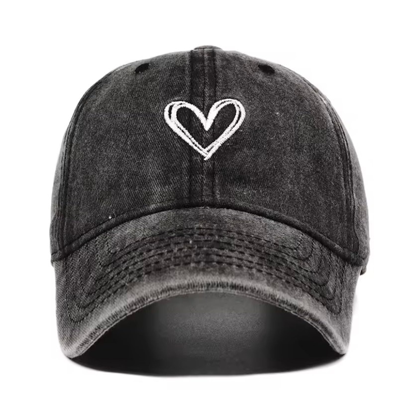 Morris Coo Women's Cap, Deep, Heart, One Point, Cute, Casual,