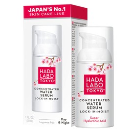 Hada Labo Tokyo White Concentrated Water Serum Lock-in-Moist 30 ml - Hyaluronic Serum Face - High Dose - Keeps the Skin Moisture