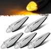 Partsam 5pc Super Bright Amber Yellow 17 LED Clear Lens