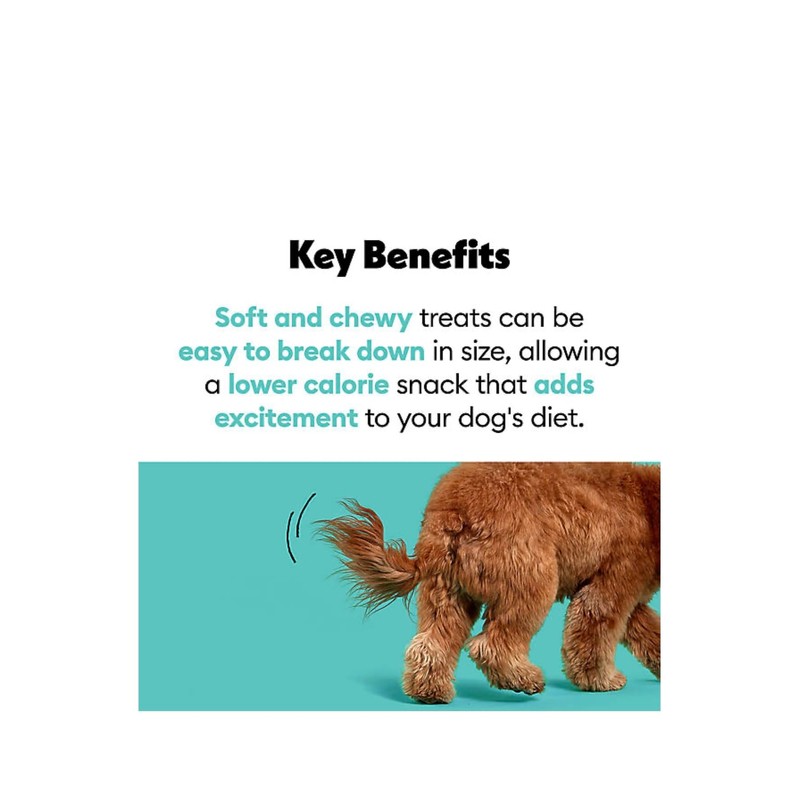 Wiggles & Wags Poppers Soft and Chewy Dog Treats, Pork,