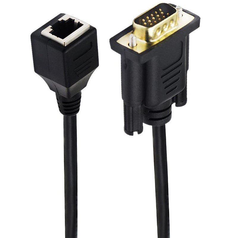 Halokny VGA to RJ45 Extender Over Ethernet Adapter Cable, VGA