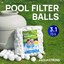 AQUASTRONG Pool Filter Balls for Sand Filters, 3.1 lbs Reusable Pool Sand Filter Balls (Replaces 100 lbs Pool Filter Sand), Efficient Water Filtration Pool Filter Balls for Swimming Pools