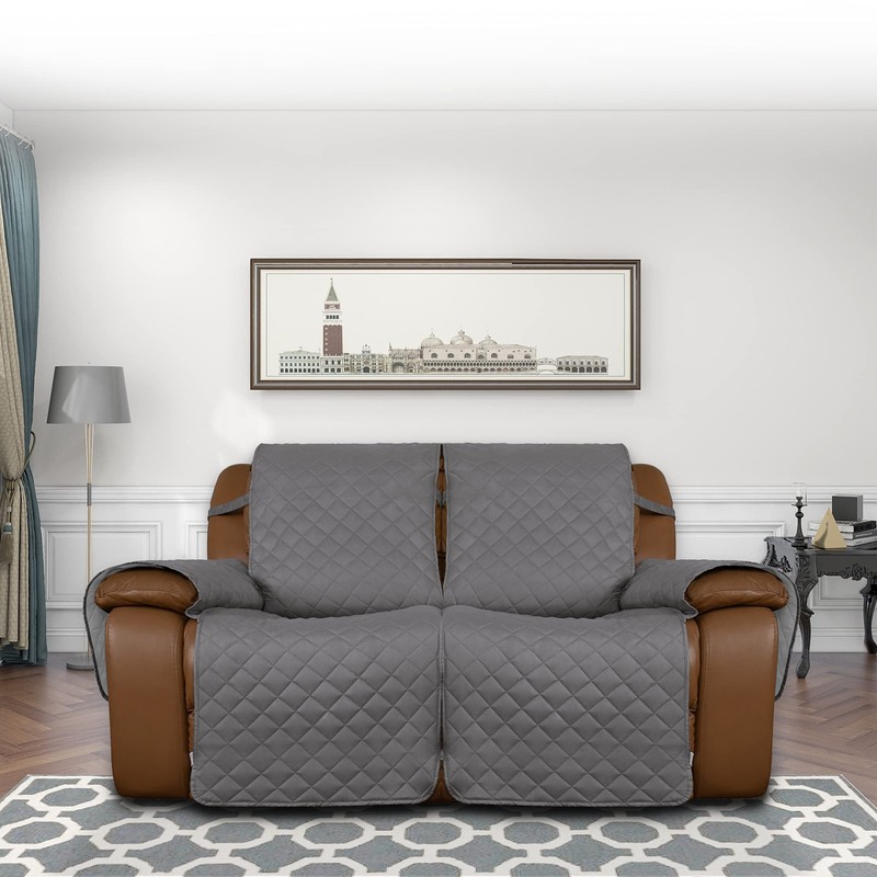 Easy-Going Oversized Loveseat Recliner Cover, Reversible Couch Cover for Double