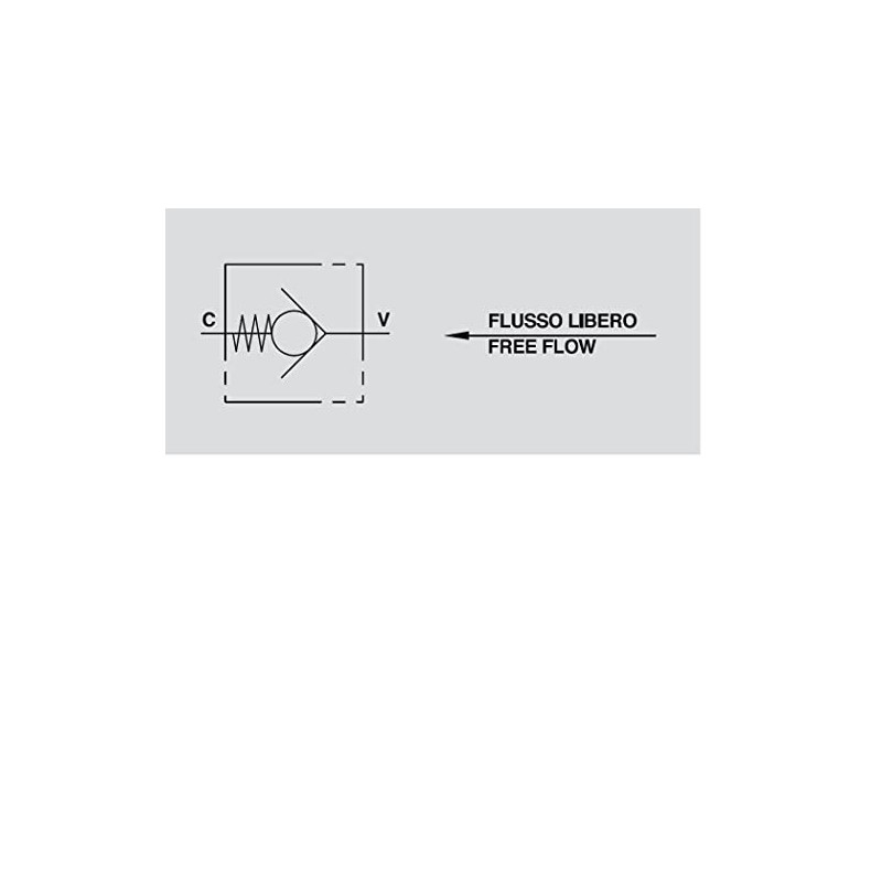 Hydraulic Check Valve, 70 L/min, 1/2" BSP, 1 Bar, VU