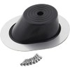 Steering Column Oval Firewall Mounting Boot Seal, SS Bezel