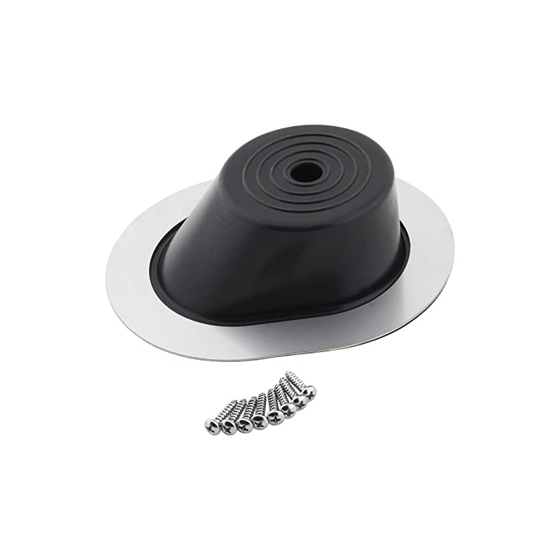 Steering Column Oval Firewall Mounting Boot Seal, SS Bezel
