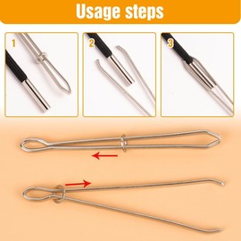 DIY Rope Threader Clip,2024 New Sewing Clips Drawstring Threader Tool Set,Drawstring Threader,Drawstrings with Easy Threaders, for Drawstring Replacement for Hoodies, Sewing Threaders (White)