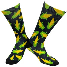 Keiutexe Corn Cob Socks For Men Women Gift Funny Crazy Crew Socks