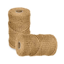 GHL 656 Feet / 200 Mtrs 300 Grams 3 Ply Jute Twine Natural Garden Twine for Floristry, Gifts, DIY Arts & Crafts, Decoration and Recycling (656 Feet / 200 Mtrs)