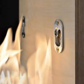 Button Fix Type 1 Metal Fix Bracket with Stainless Steel Retaining Spring for Fireproof Panels, Marine Interiors, Vibration and Shock Tested, Pack of 8