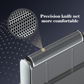 Men's Electric Ultra Thin Rechargeable Razor, Reciprocating Mini Electric Facial Care Beard Trimmer, Cordless USB Travel Razor, Silver