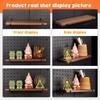 SEMPOMA 2 Pcs Walnut Finish Wooden Pegboard Shelf for 1/4"