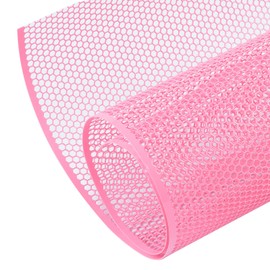 AggAuto Universal 40"x13" Car Grill Mesh - Aluminum Alloy Automotive Grille Insert Bumper Honeycomb Hole 6mm Spacing 1mm, One of the Most Multifunctional Shape Grids 100x33cm Pink