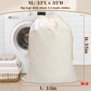 CALACH Canvas Laundry Bag 33"Lx 35"H, Thick Cotton Laundry Bag