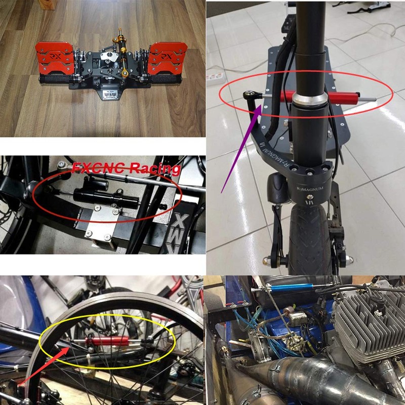 Krace - Amortiguador de dirección de motocicleta lineal invertido para