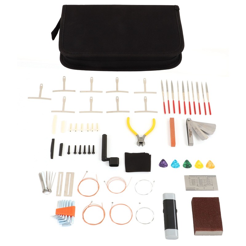 Guitar Tool Kit Bridge Pin Saddle Nut File Radius Ruler