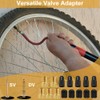 15pcs Valve Adapter Set, Brass Presta Valve Adaptor, Bike Pump