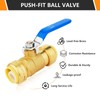 HeSun 5-PCs Push Fit Ball Valve, 1-Inch Push-to-Connect Full Port