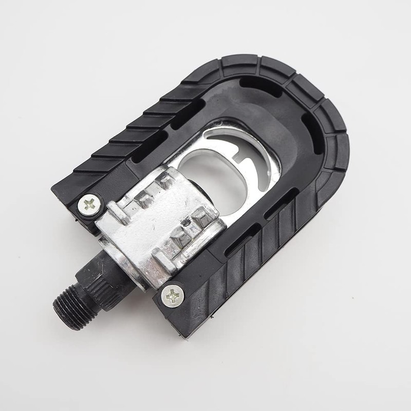 ISSHOUDOU Folding Pedal, Silver, Black