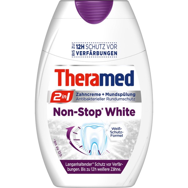 Theramed 2-in-1 Non-Stop White Theramed 2-in-1 Non-Stop White Toothpaste and Mouthwash, 75 ml